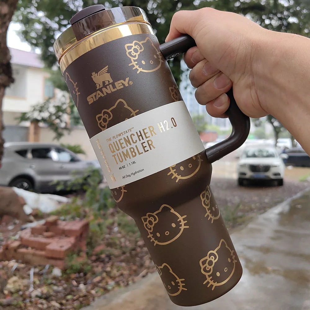 Tumbler with Handle and Straw 40 oz