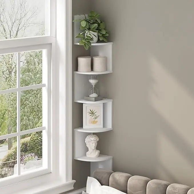 5-Tier Floating Wall Shelf