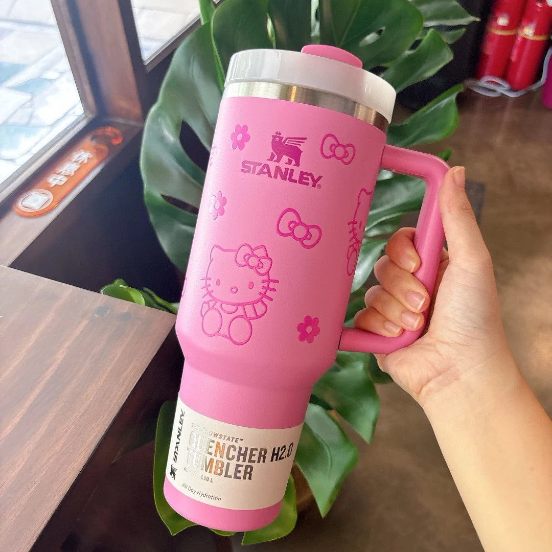Tumbler with Handle and Straw 40 oz