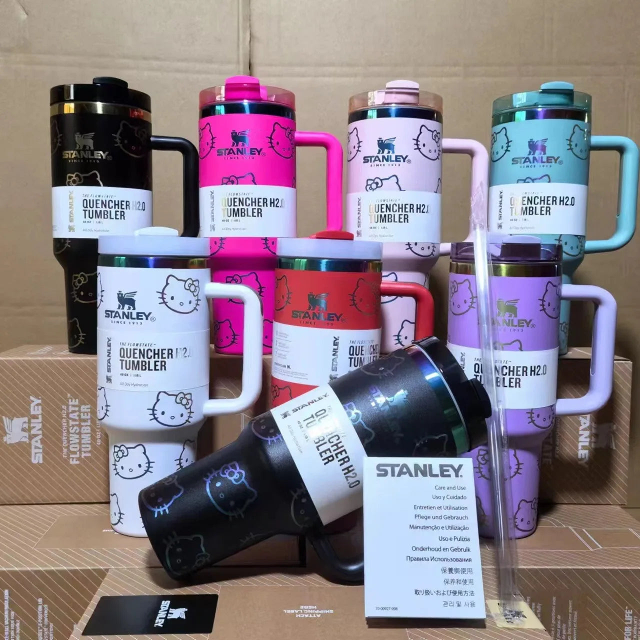 Tumbler with Handle and Straw 40 oz