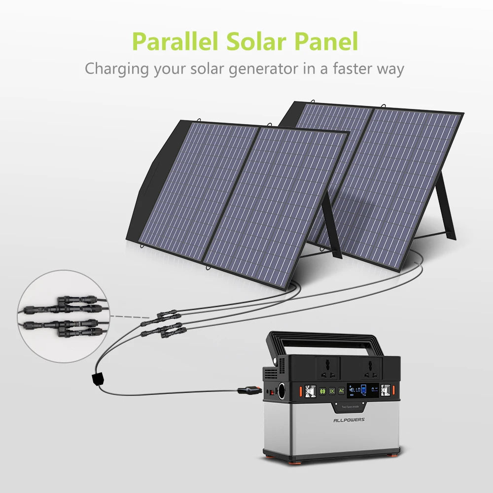 Portable Solar Panel 100 / 200W Solar Battery Charger