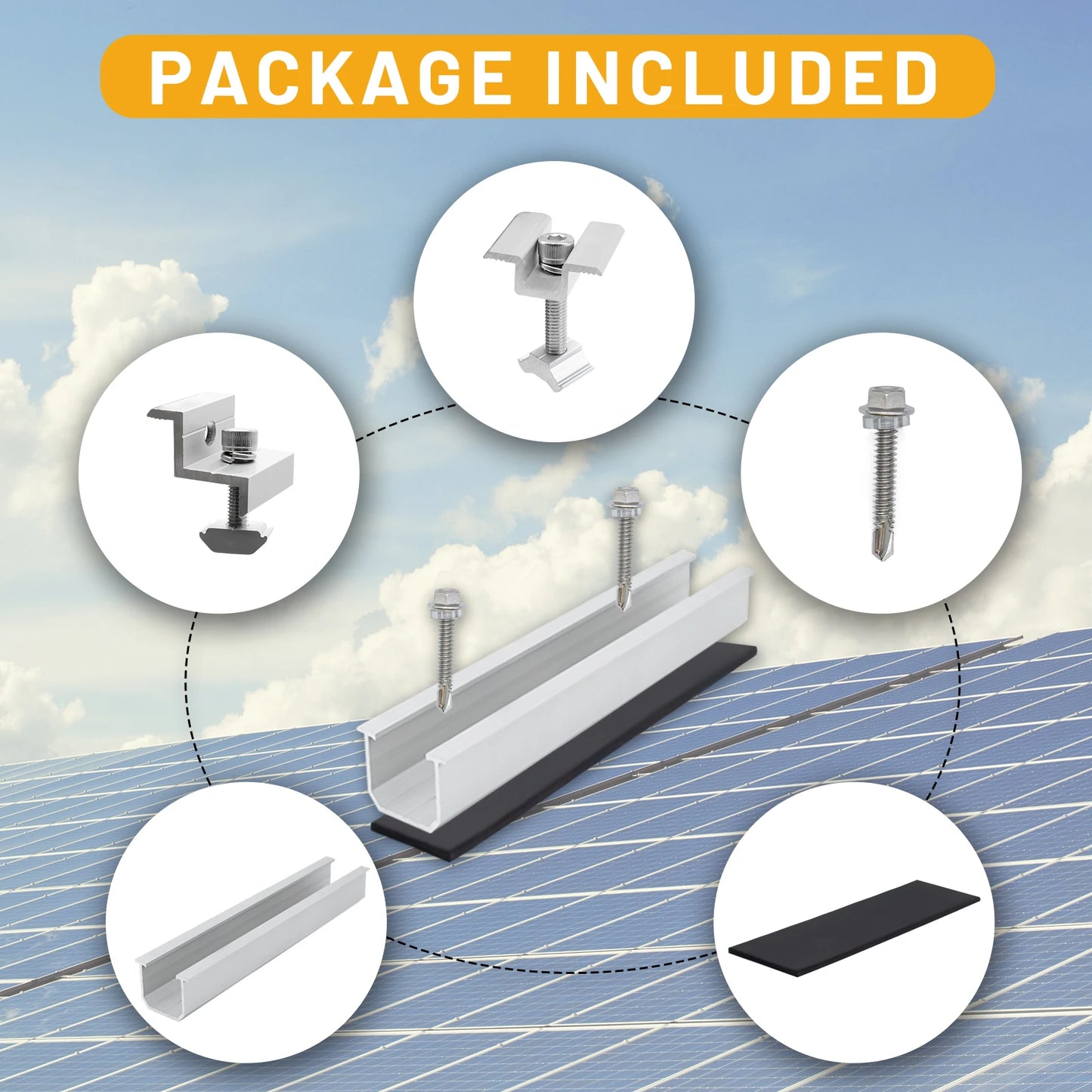 Solar Panel Mount Bracket Kit