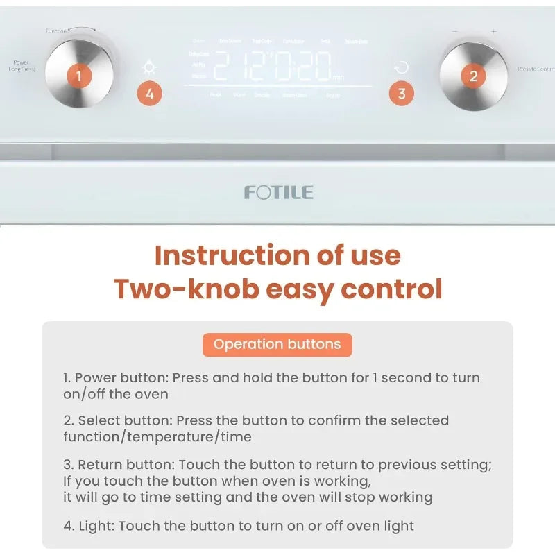 4-in-1 Countertop Convection Steam Oven