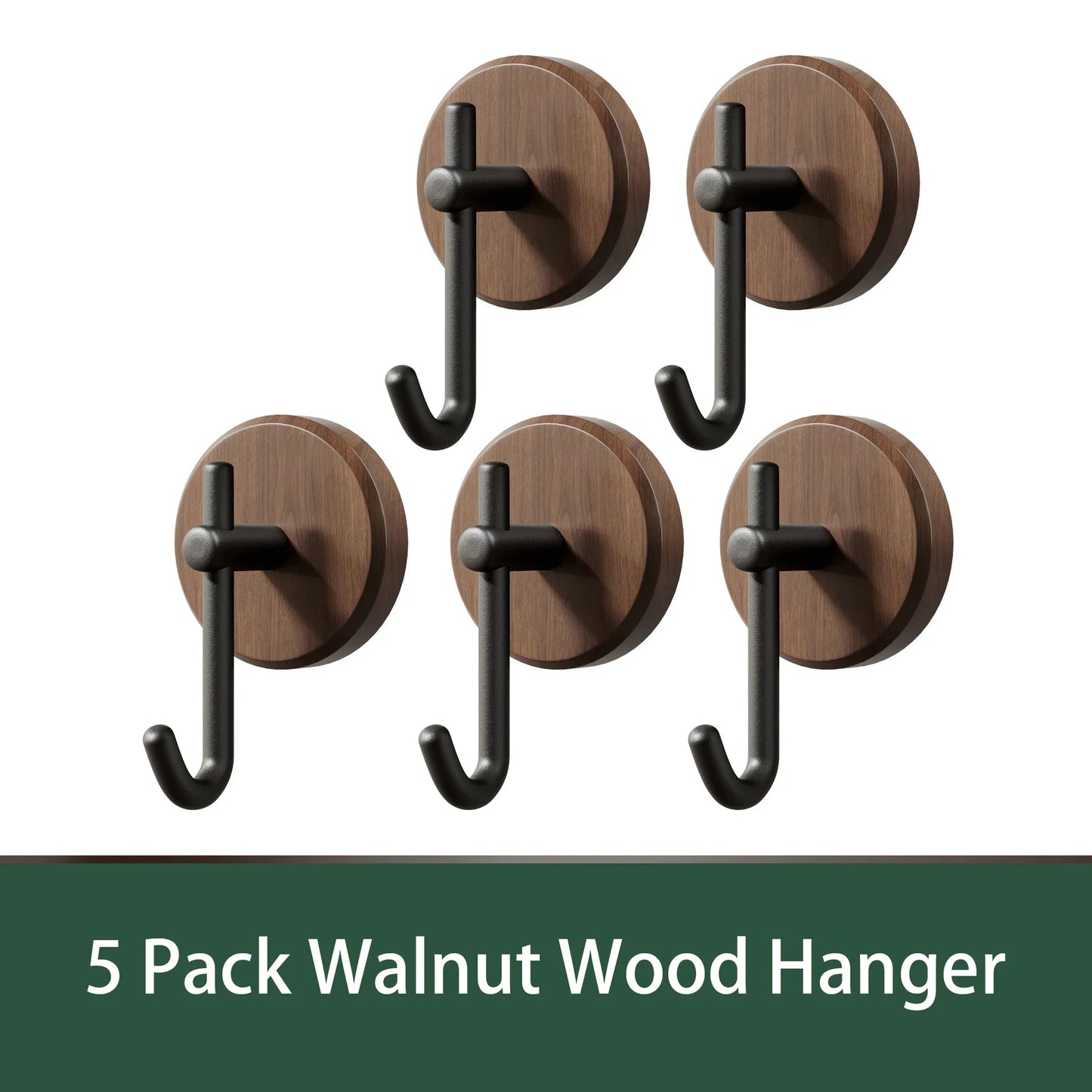 Adhesive Wood Wall Hooks