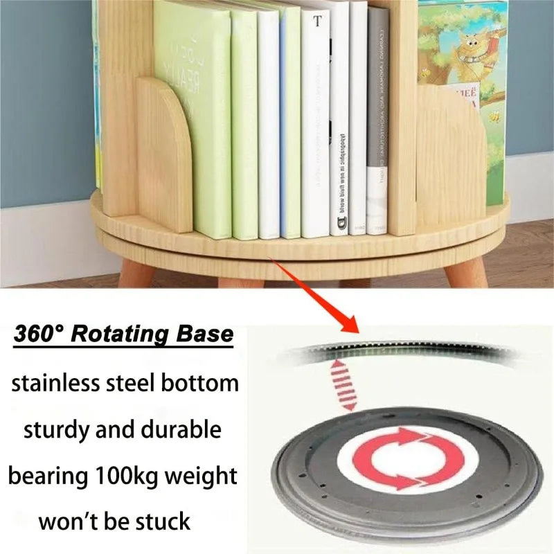 Rotating Bookshelf with Legs