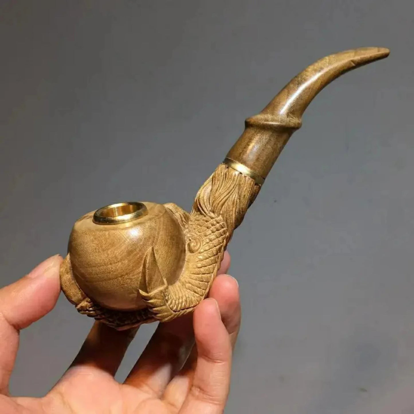 Exquisite solid wood tobacco pipe