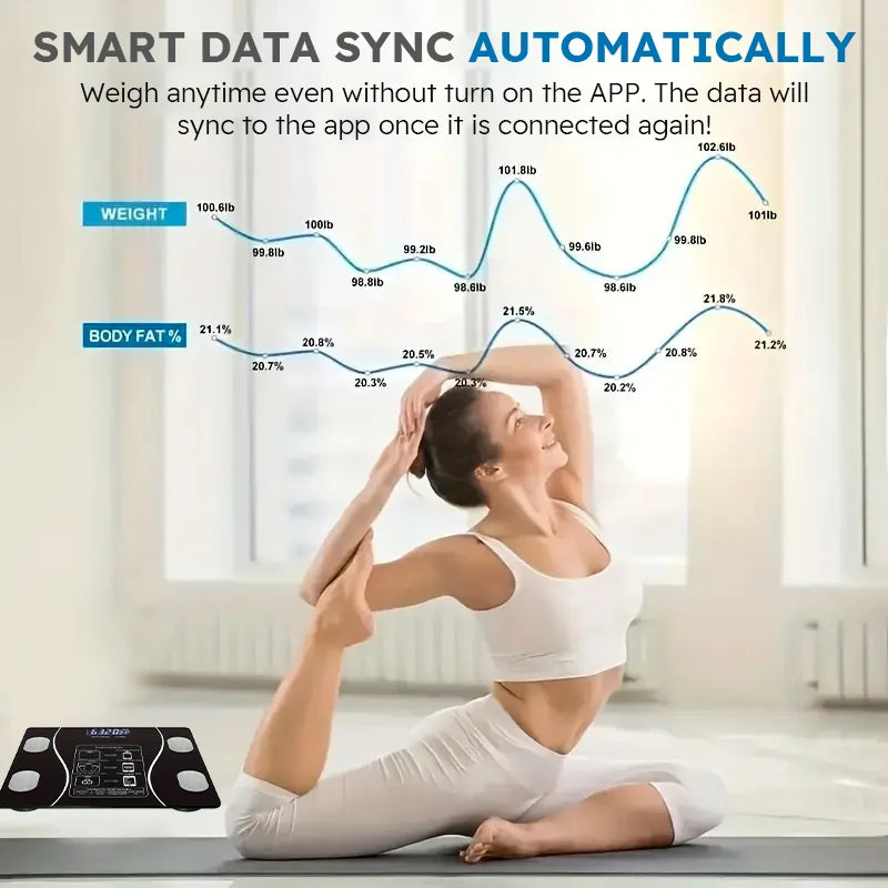 Smart Body Fat Scale Wireless LED Digital