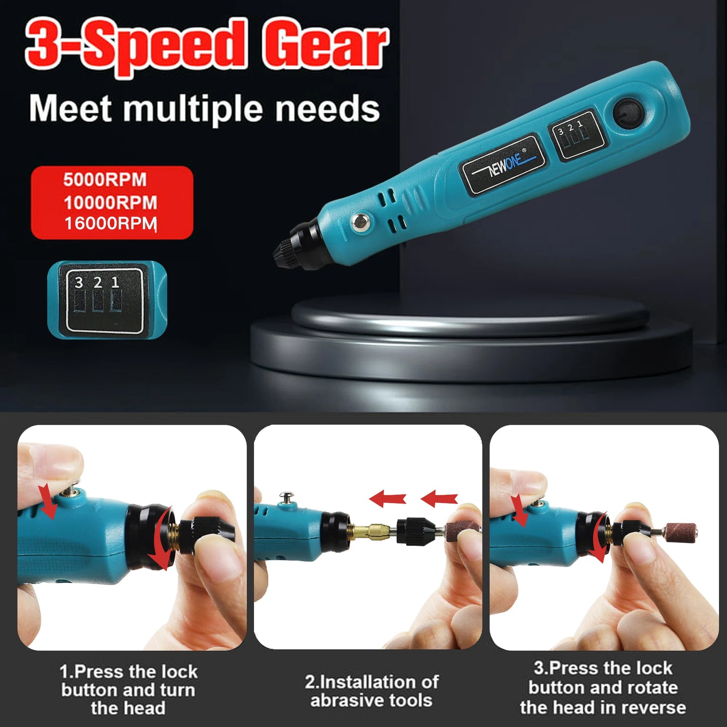 Mini Cordless Rotary Tool Kit, with Accessories