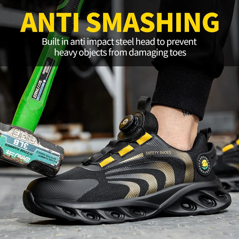 Safety shoes, lace-free, lightweight