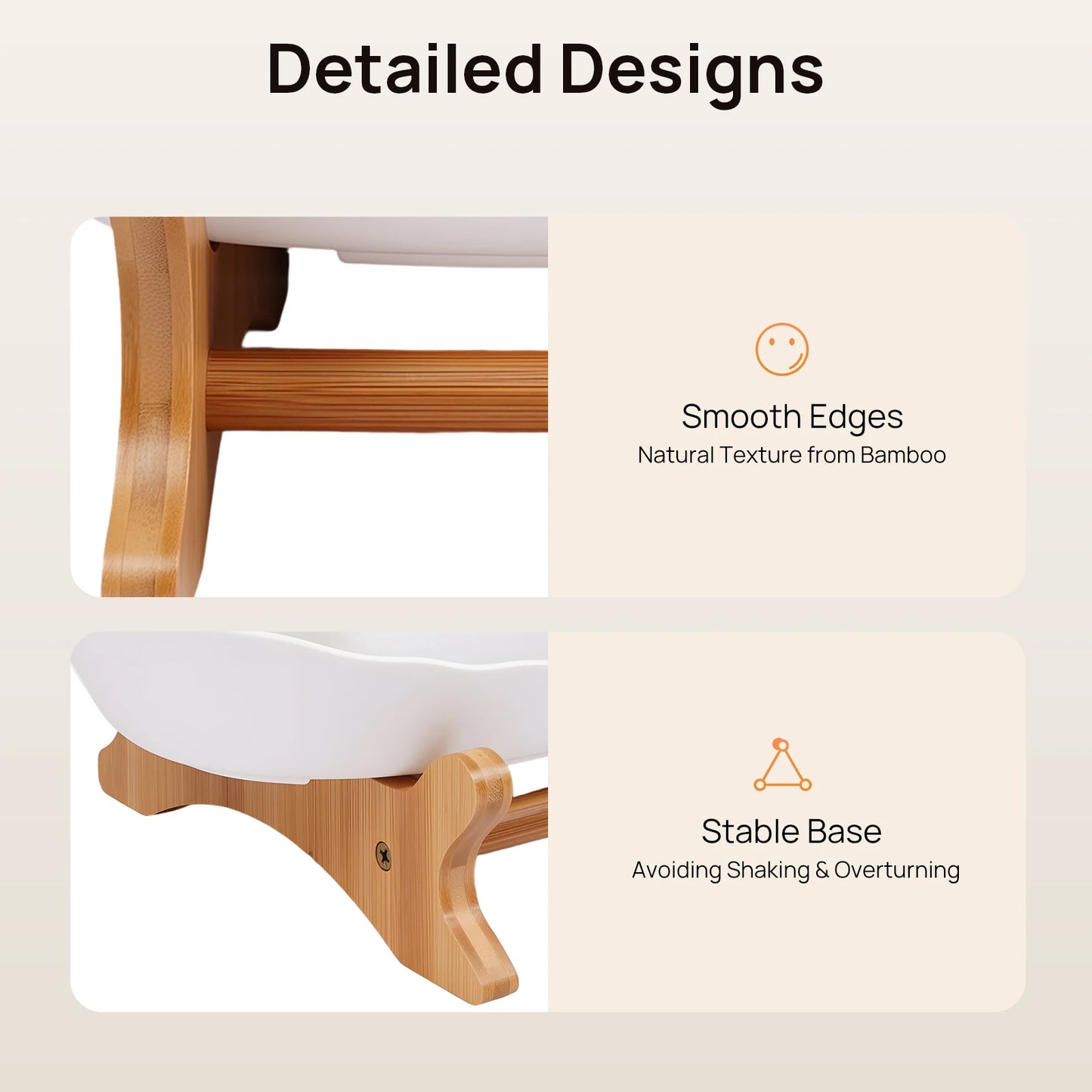 3-Tier Serving Bowls with Wood Stand