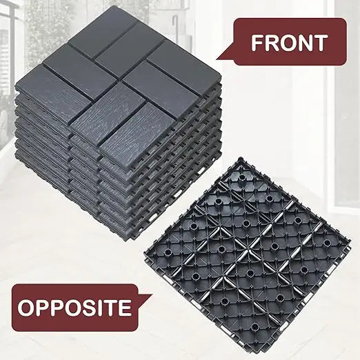 12x12 Inch, Interlocking Patio Deck Tiles