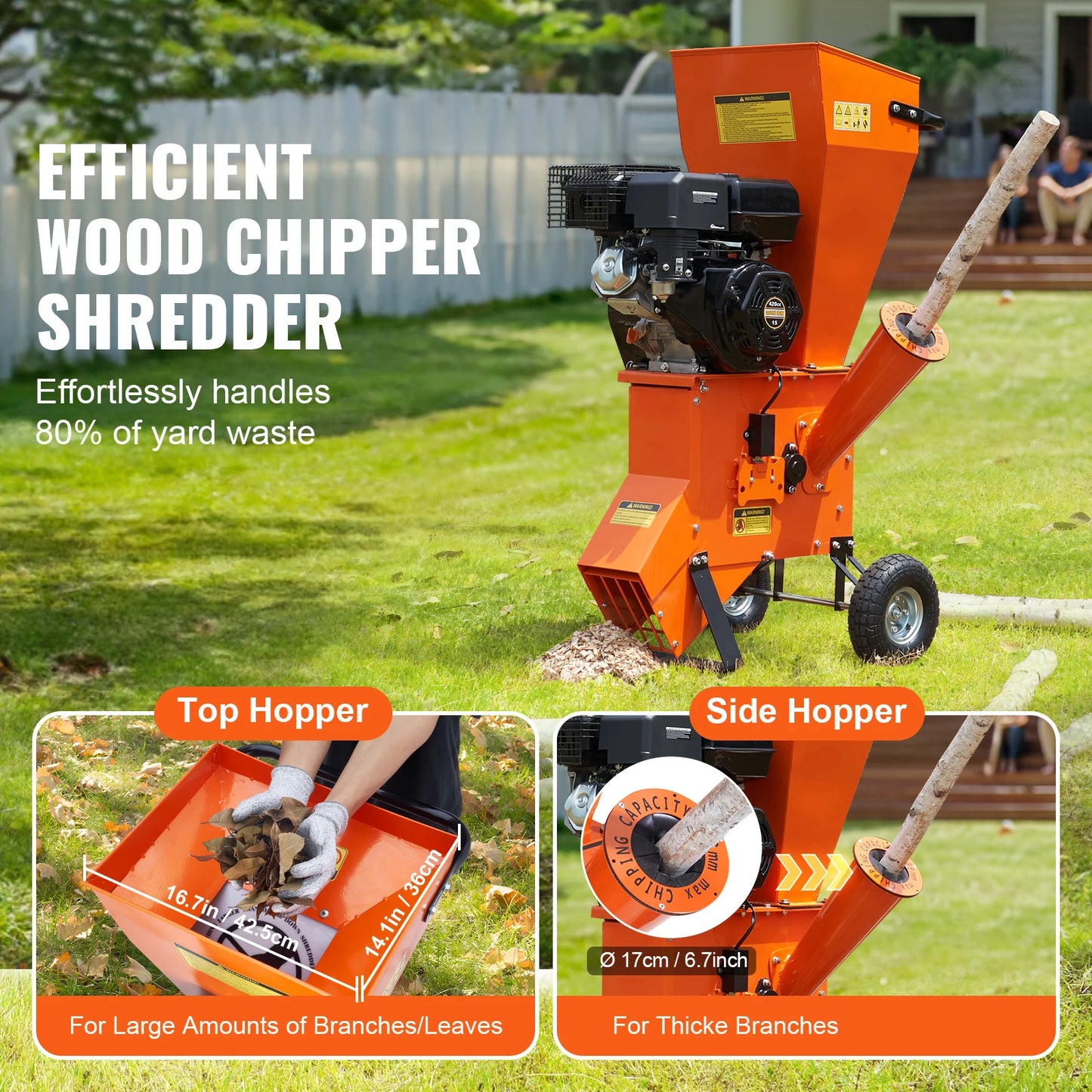Heavy Duty Woodchipper Shredder Mulcher