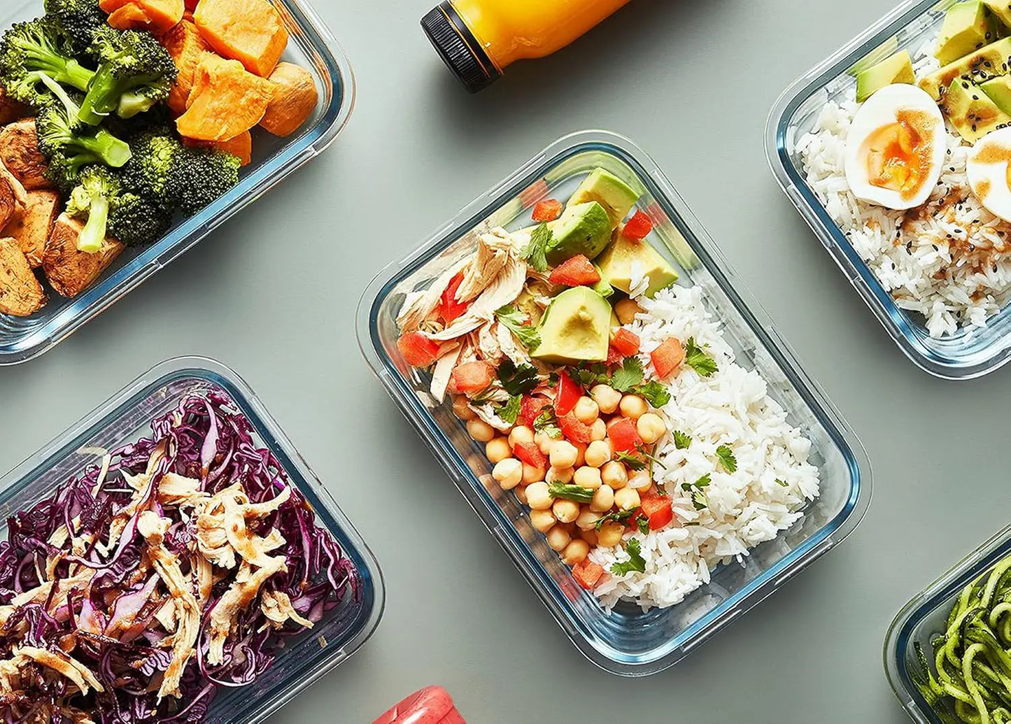 Glass Meal Prep Containers W/ Lids