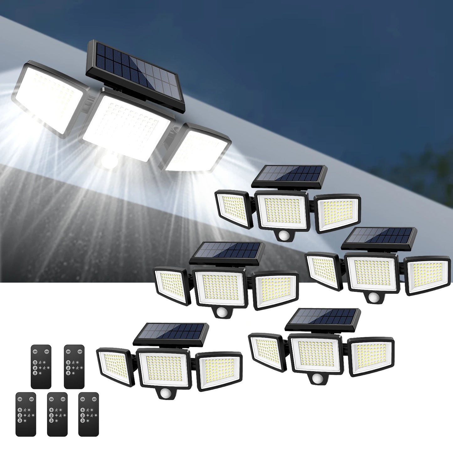 Outdoor Solar Light, Motion Sensor LED 2500LM