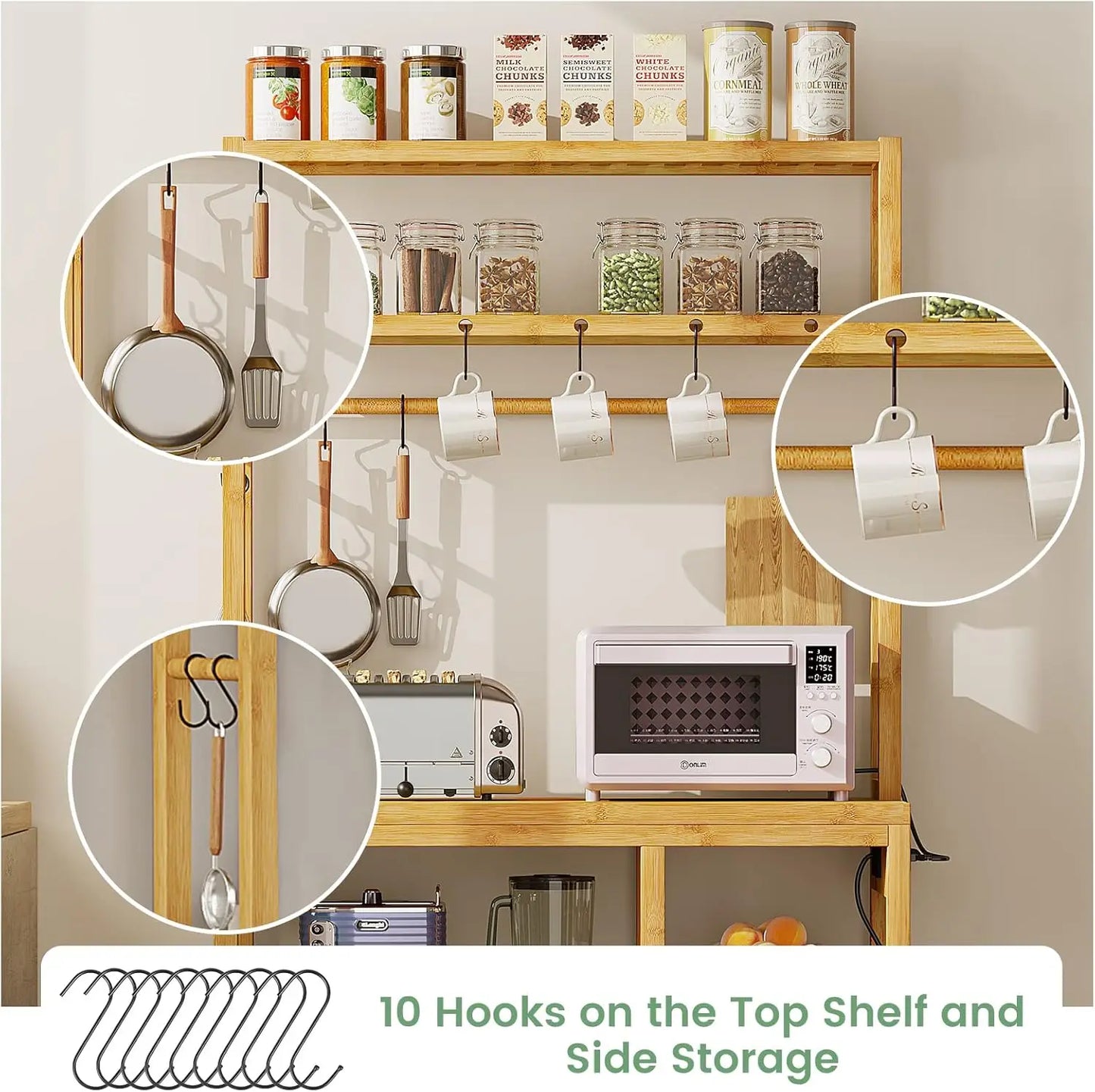 Bakers Rack with Power Outlets