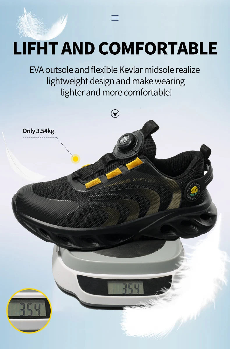 Safety shoes, lace-free, lightweight