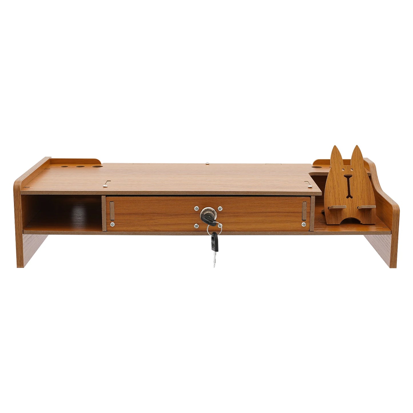Wooden Desk Organizer Laptop Computer Monitor Stand
