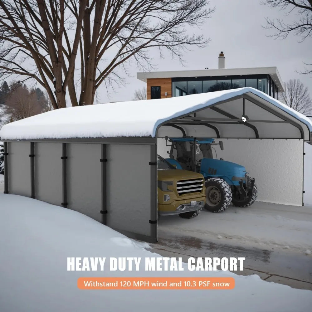 Metal Carport Canopy, Galvanized Steel Roof