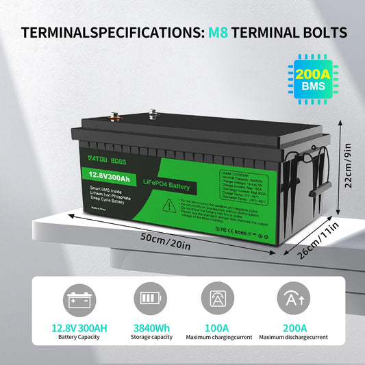 LiFePO4 12V Battery with BMS 8000Cycles