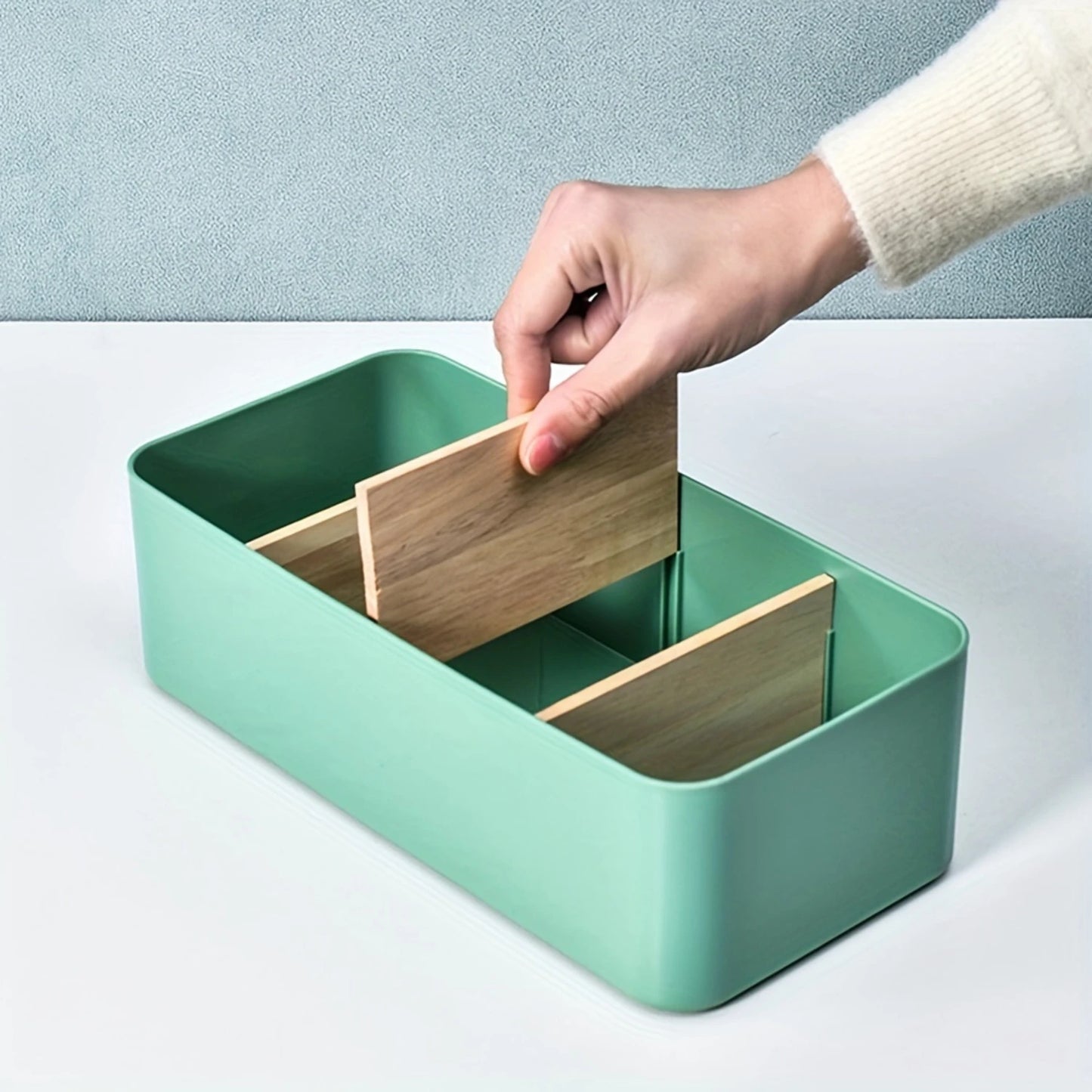 Bamboo And Wood Cosmetics Basket