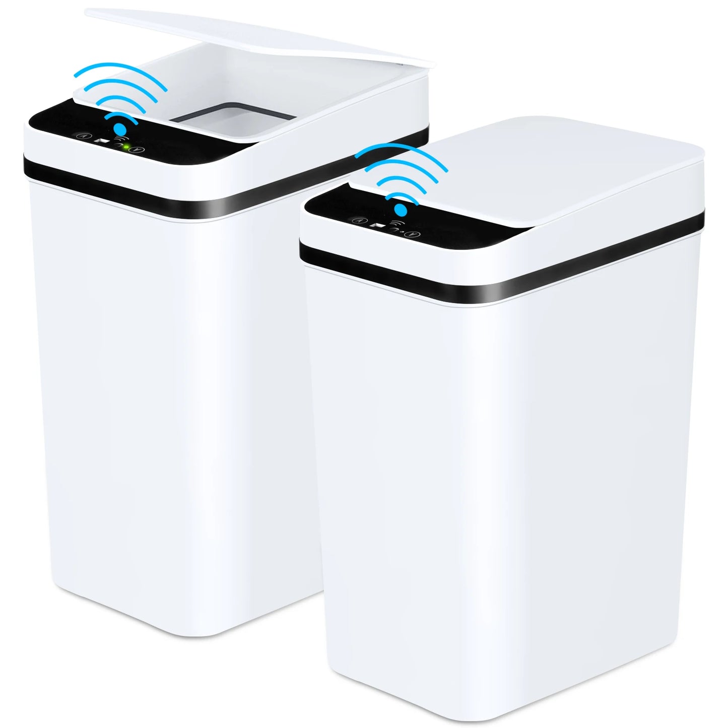 12L Bathroom Automatic Trash Cans Slim with Lid