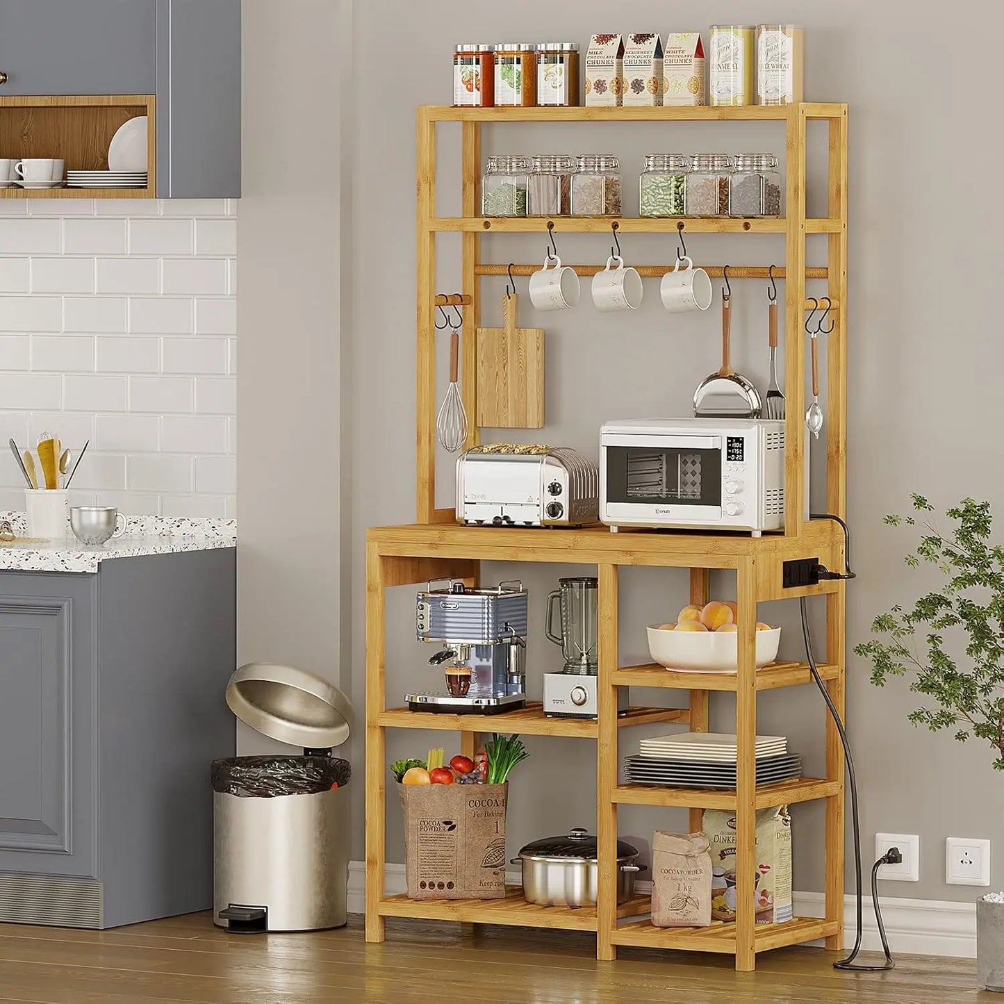 Bakers Rack with Power Outlets