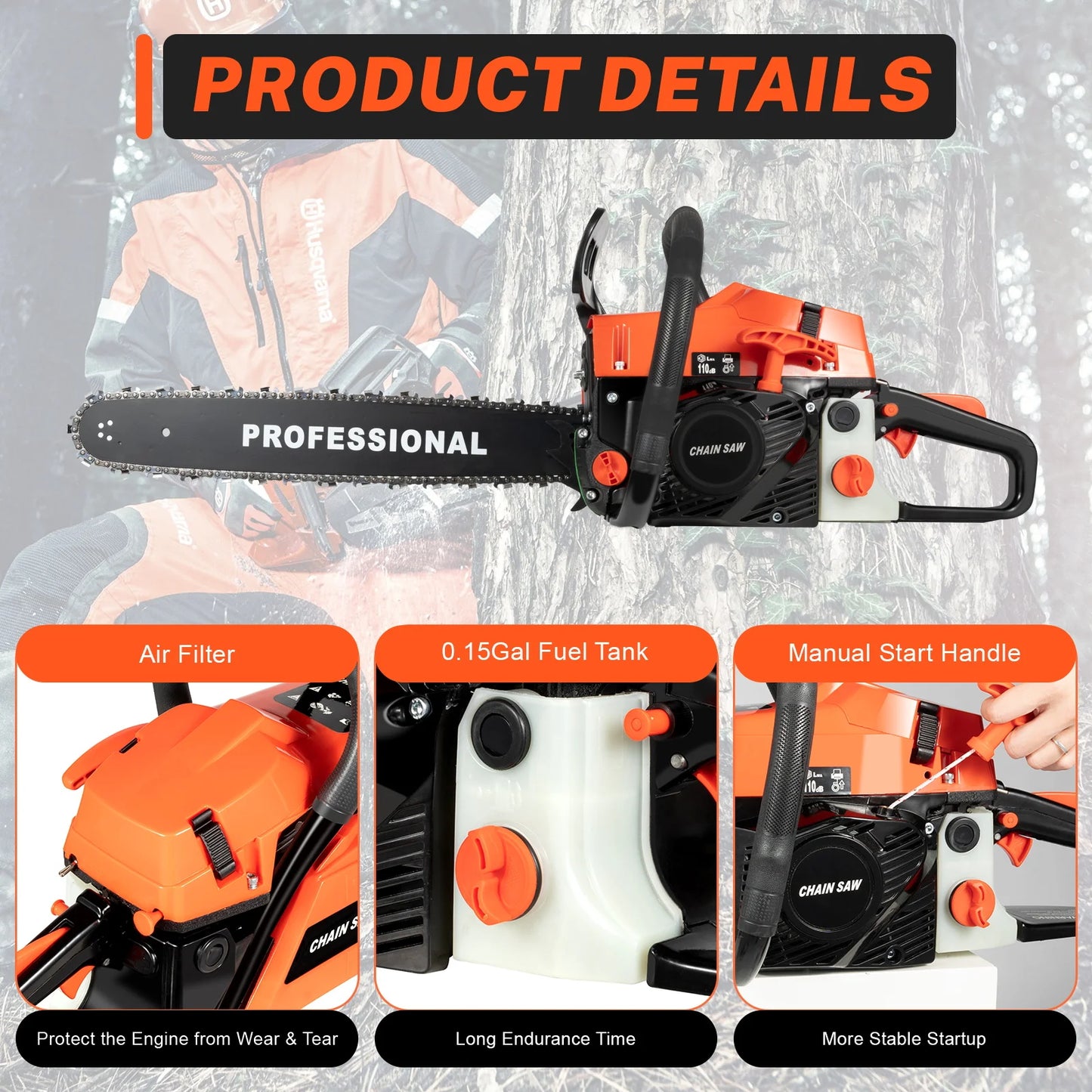 20" Gas Chainsaw