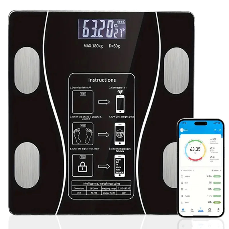 Smart Body Fat Scale Wireless LED Digital