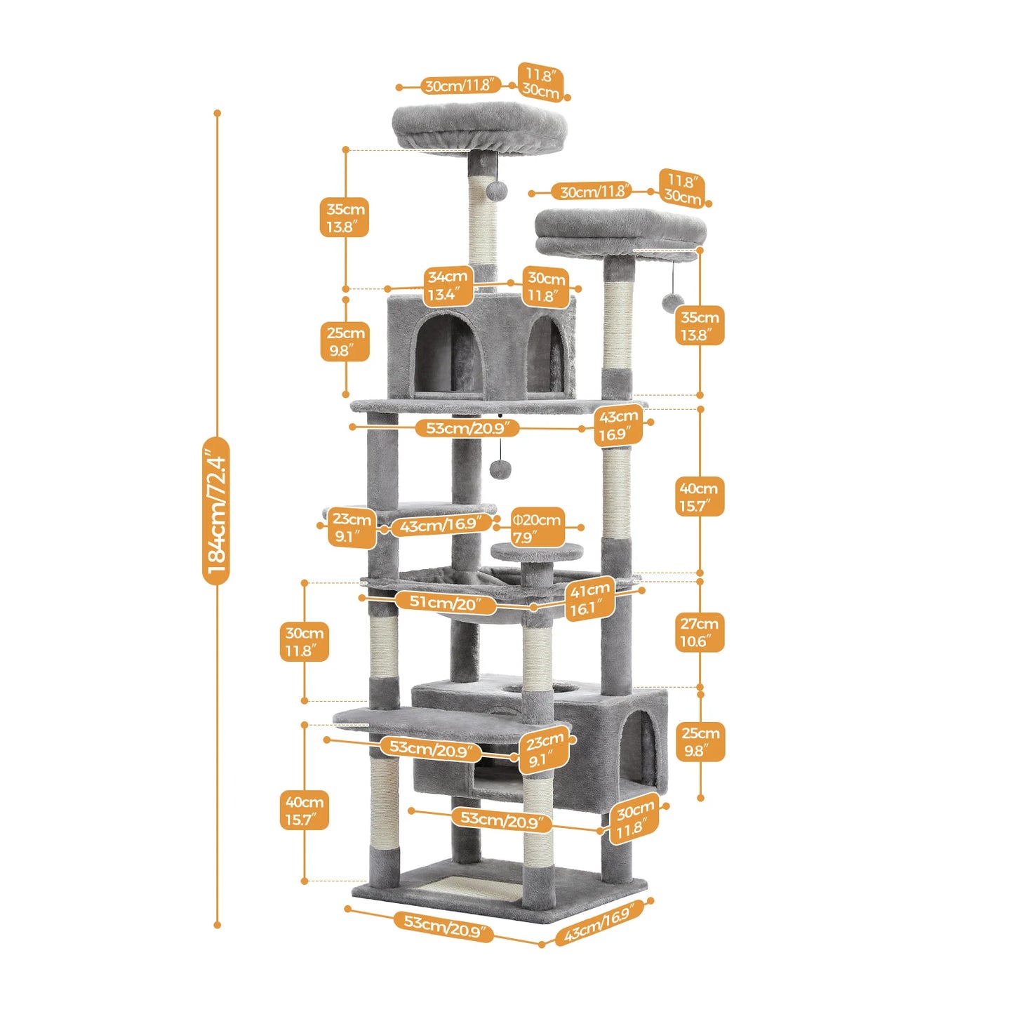 Large Cat Tree and Tower for Indoor Cats