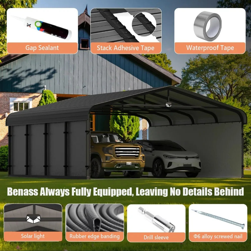 Metal Carport Canopy, Galvanized Steel Roof