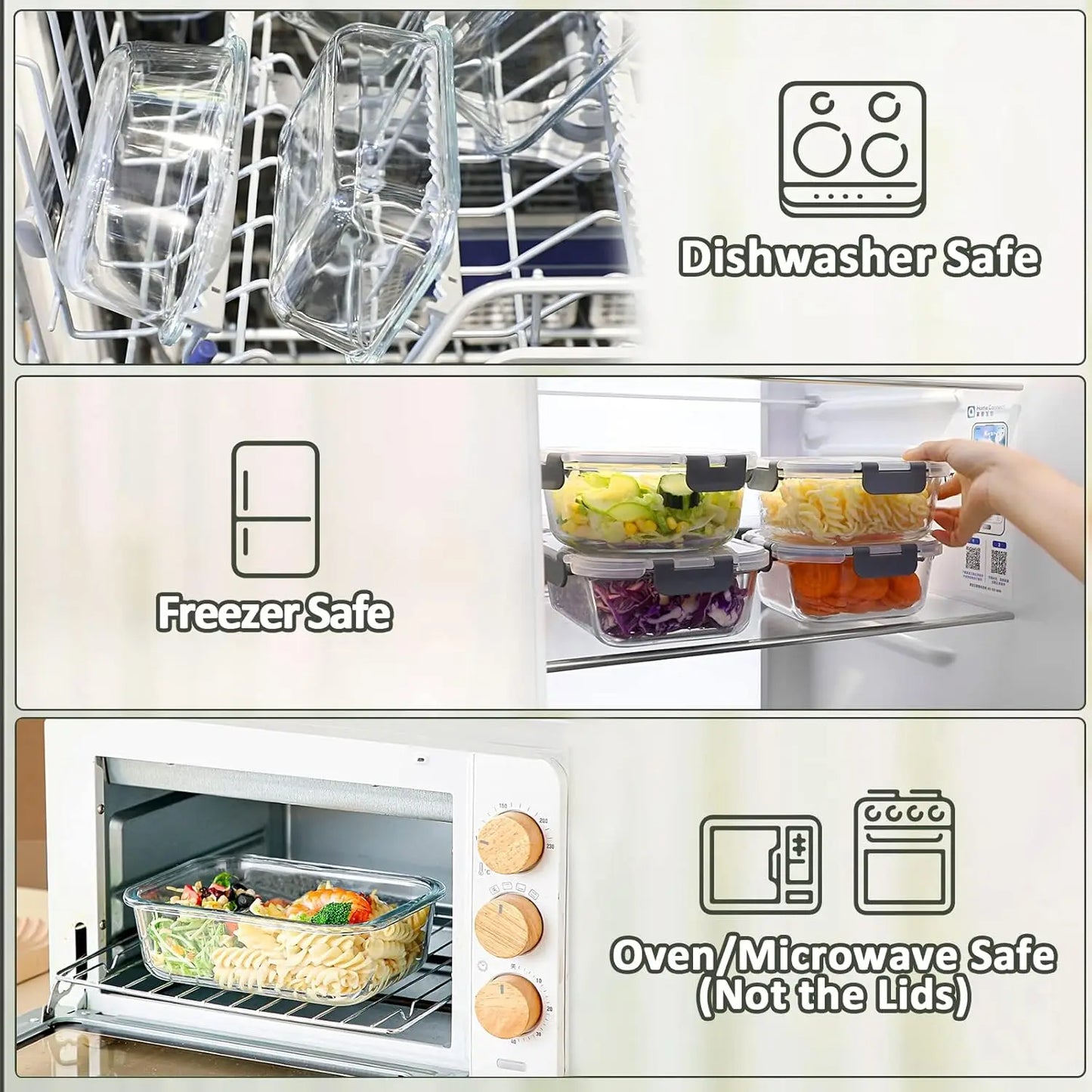 Glass Meal Prep Containers W/ Lids