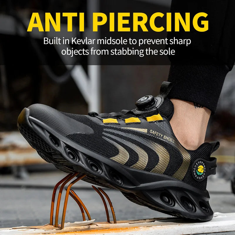 Safety shoes, lace-free, lightweight