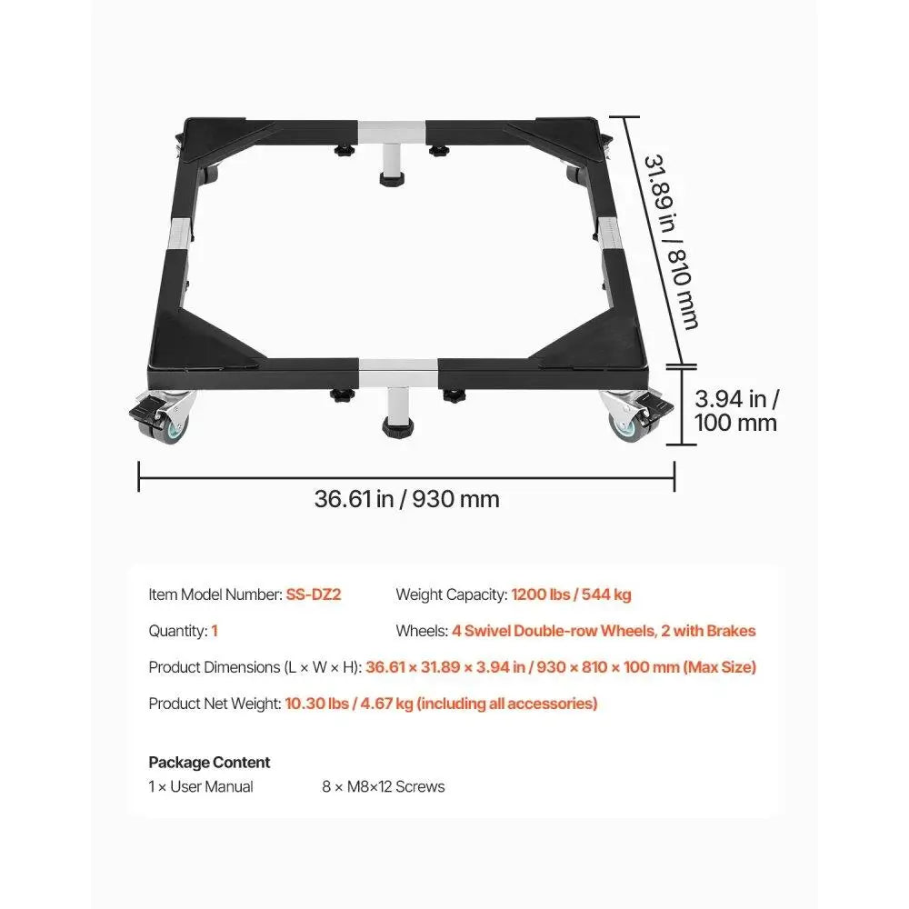 Adjustable Furniture Dolly Mobile Base