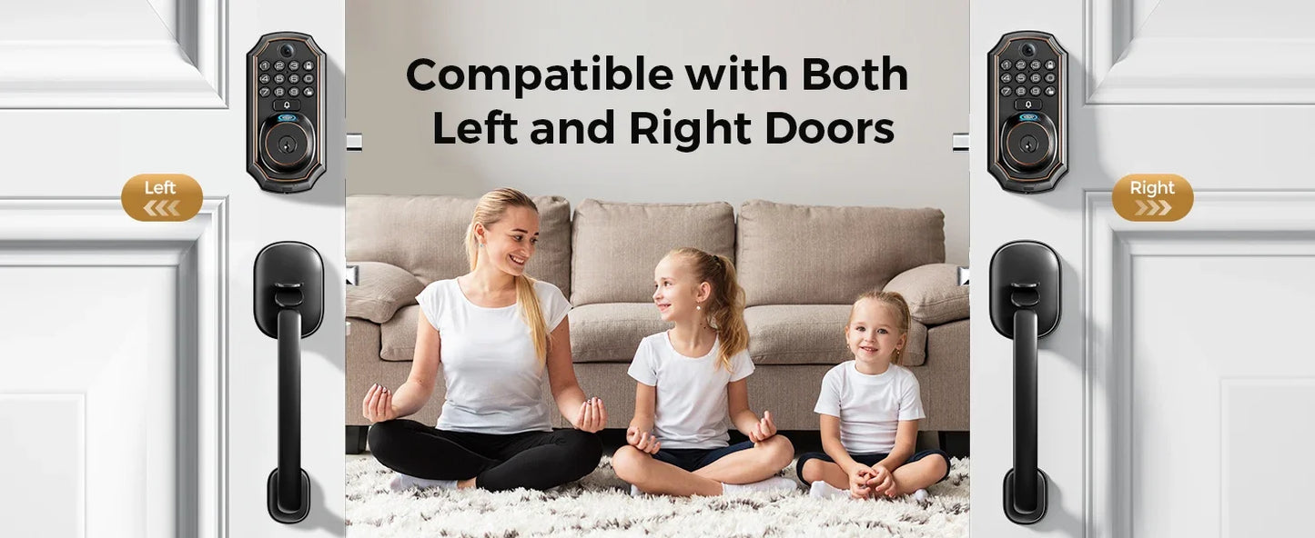 Smart WiFi Keyless Door Lock with Camera