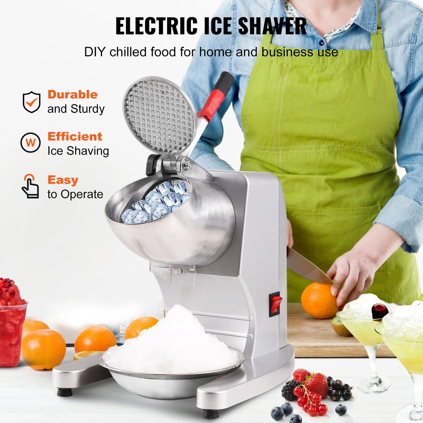 Shaved Ice Machine w/Cover & Bowl