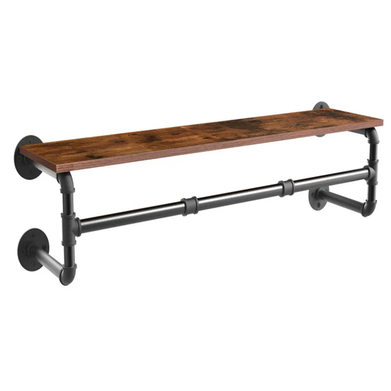 Wall Mounted Clothes Hanging with Shelf