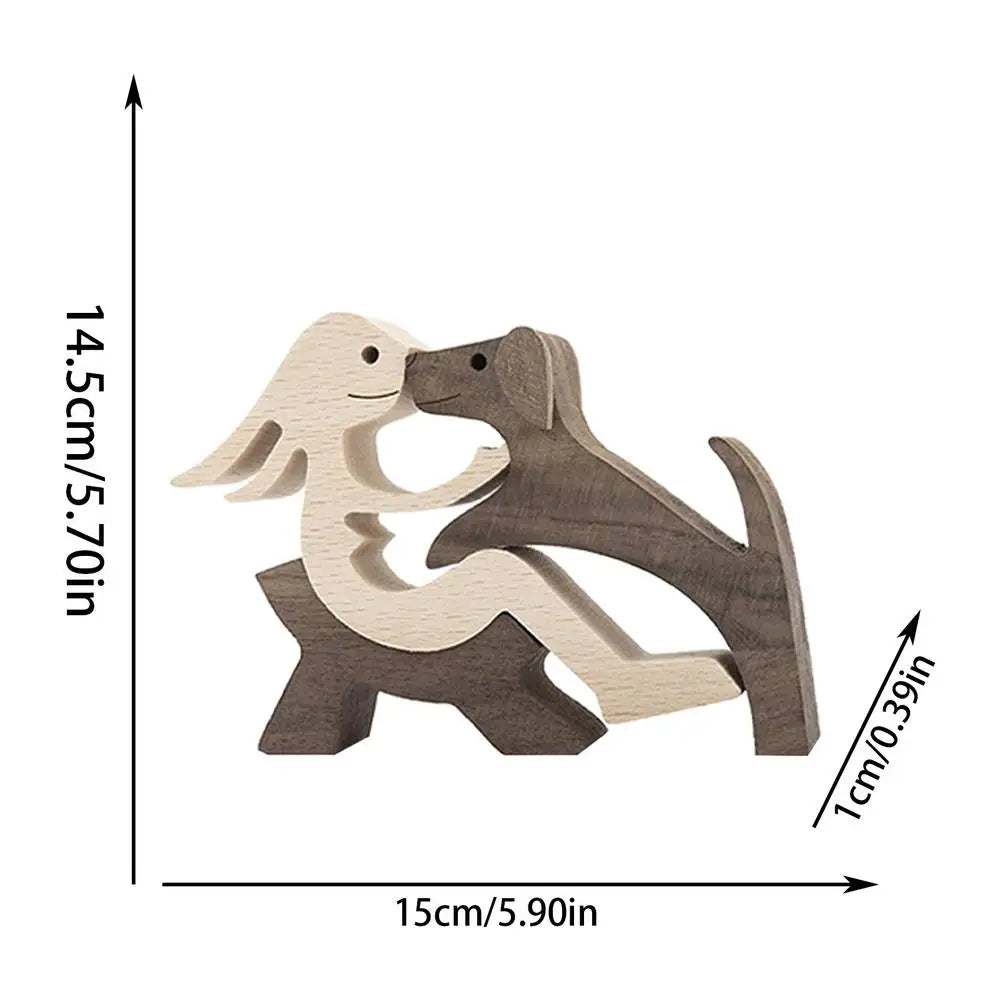 Wood Figurine of Dog/Human
