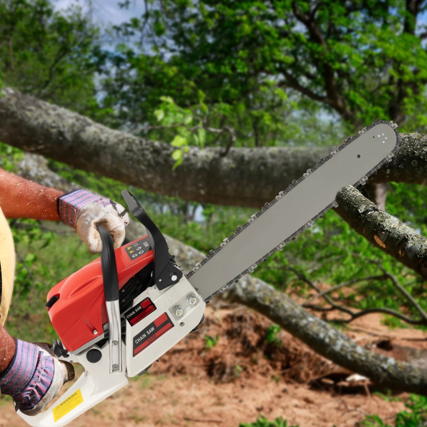 Gasoline Chainsaw with 20-inch Bar