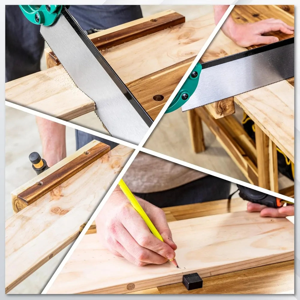 48-Inch Acacia Hardwood Workbench with Drawer