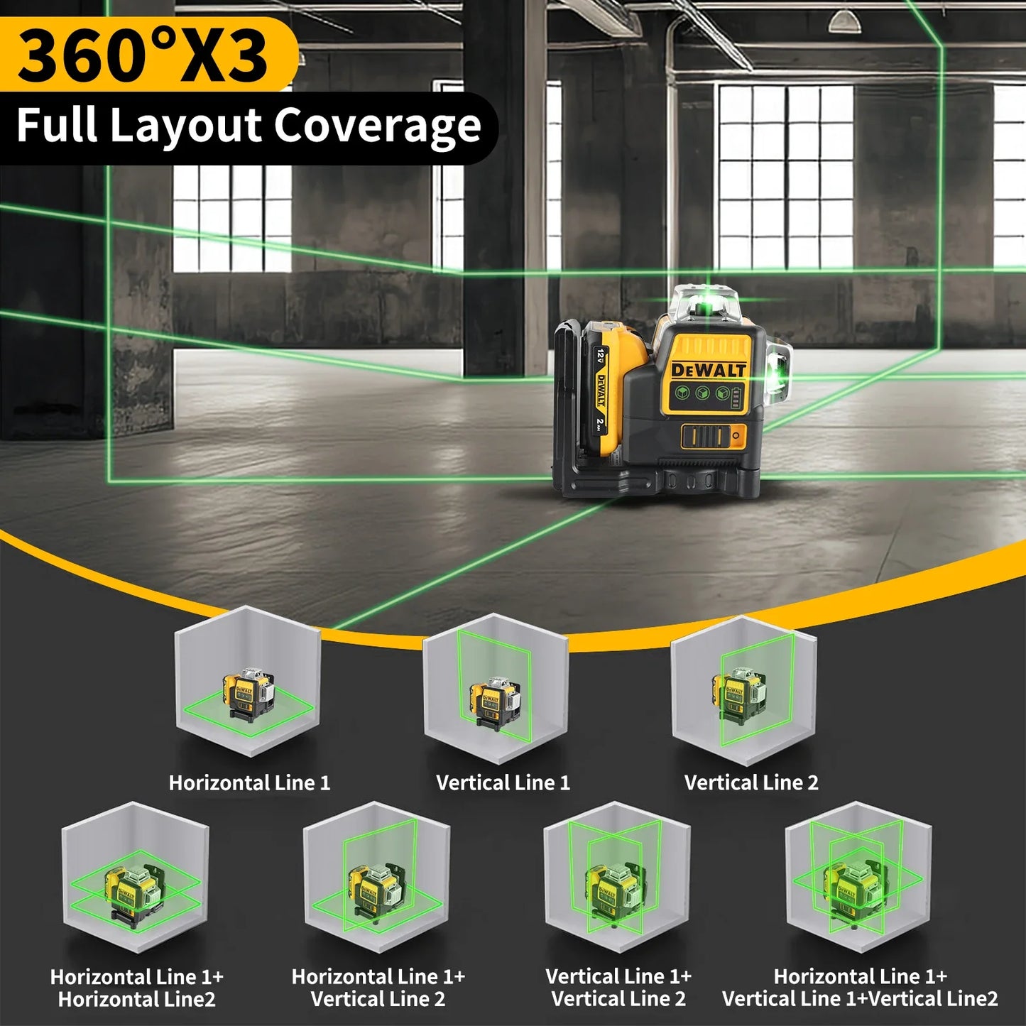 Dewalt 12V Laser 360 Level Tool