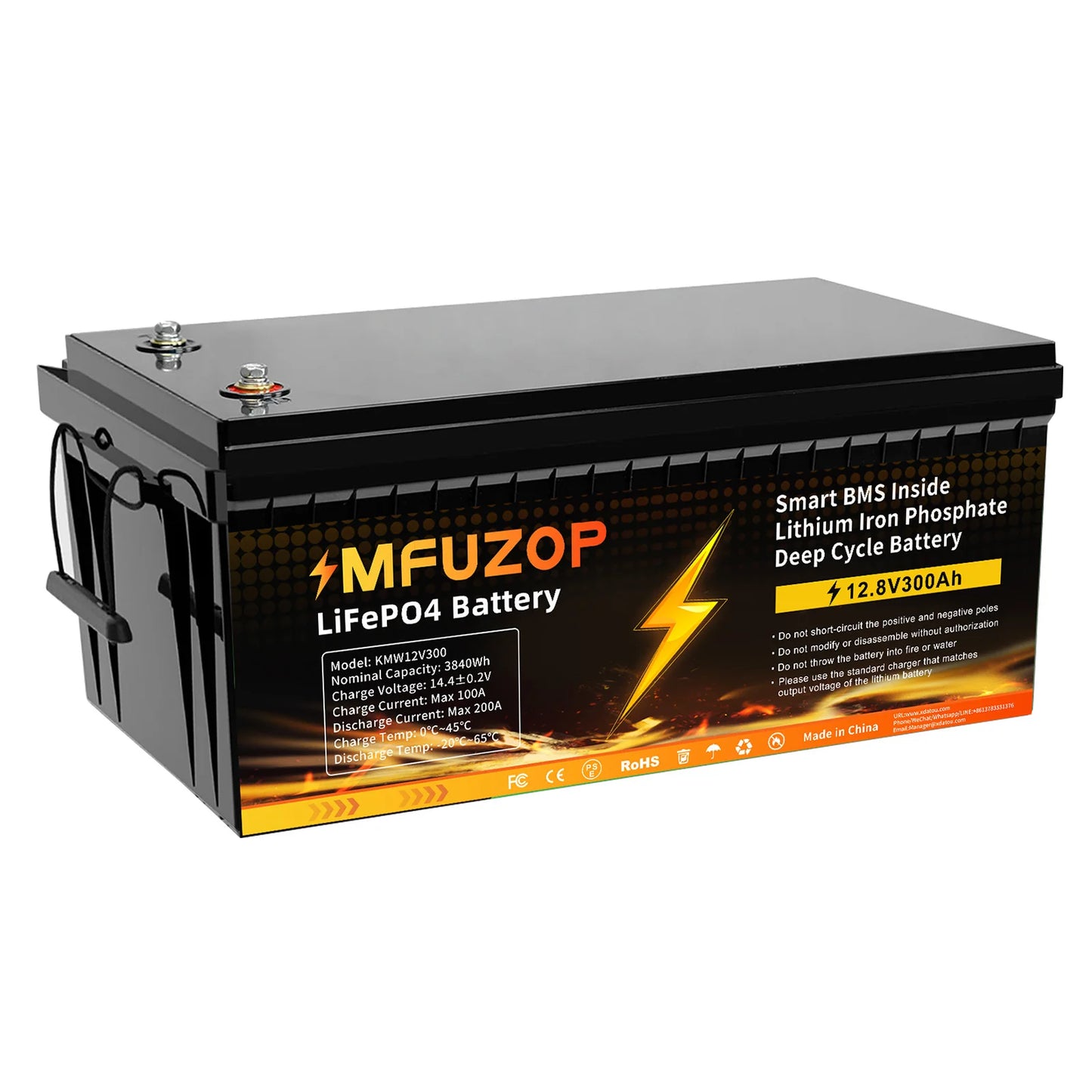 LiFePO4 12V Battery with BMS 8000Cycles