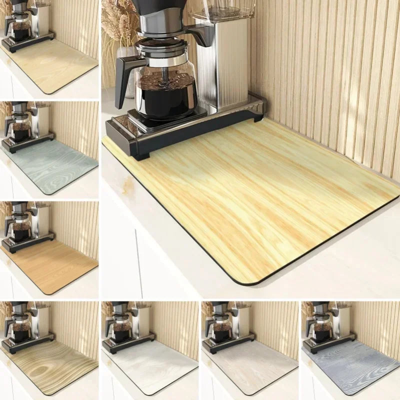 Wood Grain Mud Table Mat