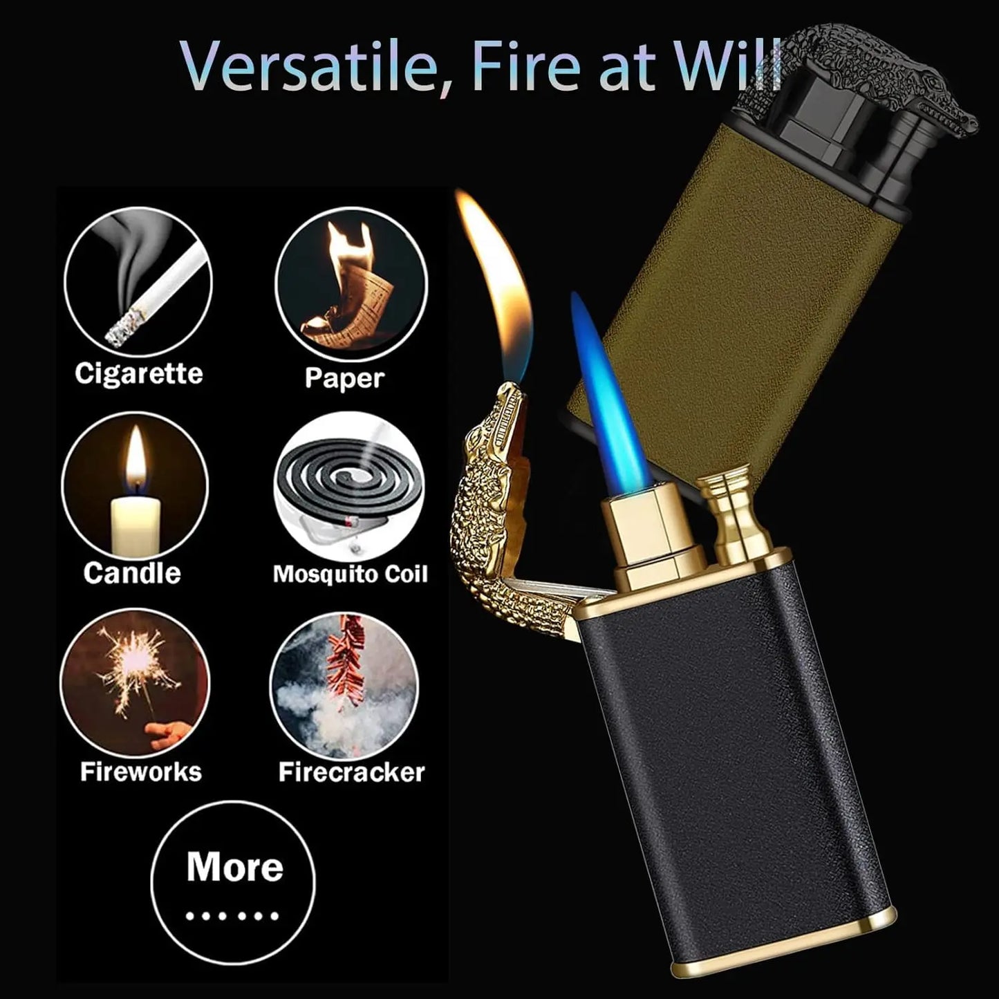 Windproof Jet Torch Lighter Refillable Butane