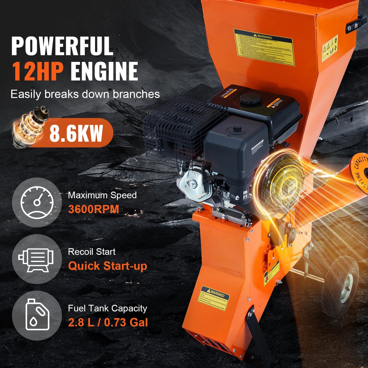 Heavy Duty Woodchipper Shredder Mulcher