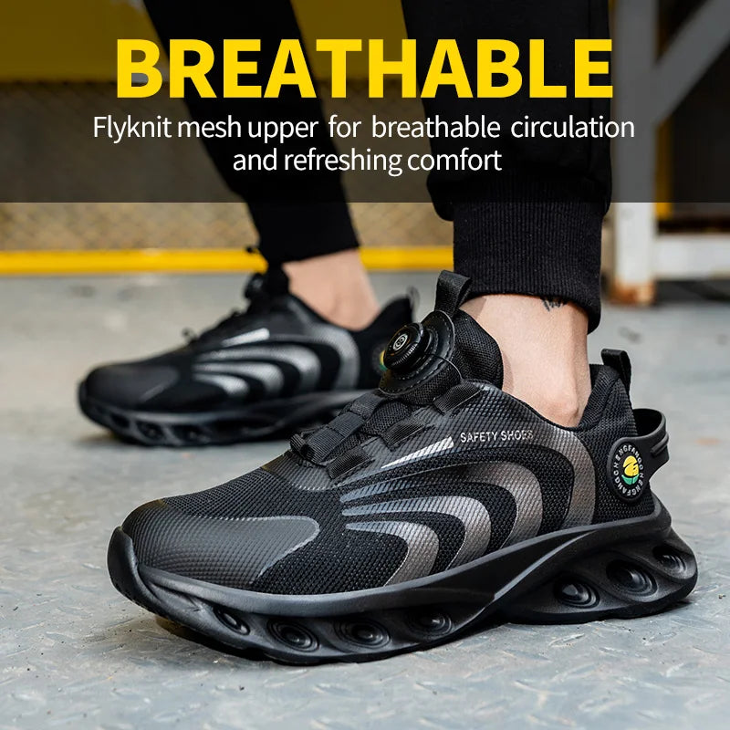 Safety shoes, lace-free, lightweight