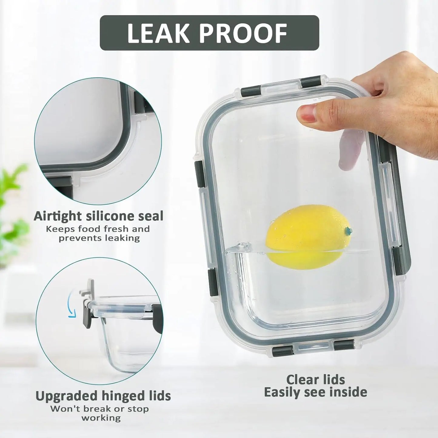 Glass Meal Prep Containers W/ Lids