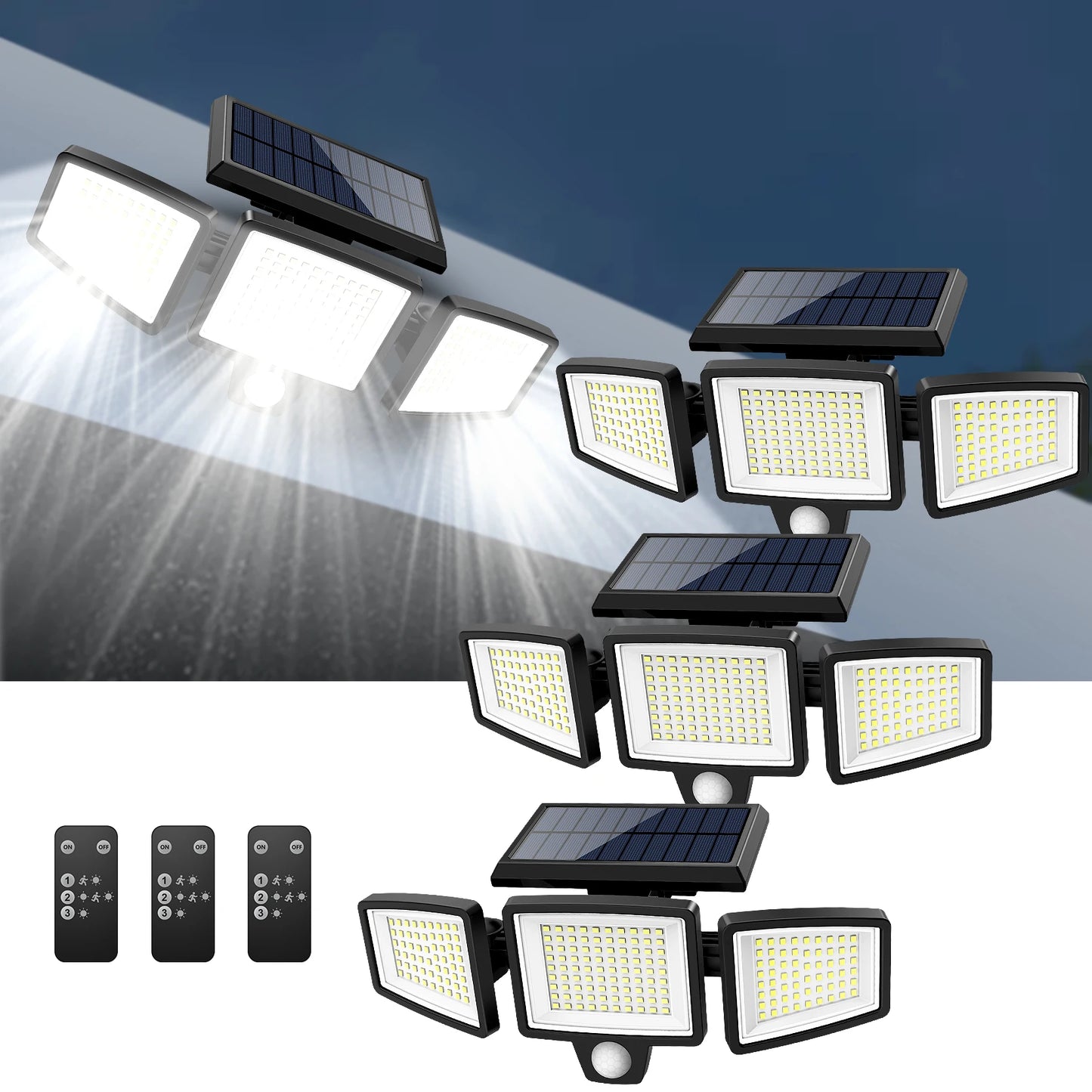 Outdoor Solar Light, Motion Sensor LED 2500LM
