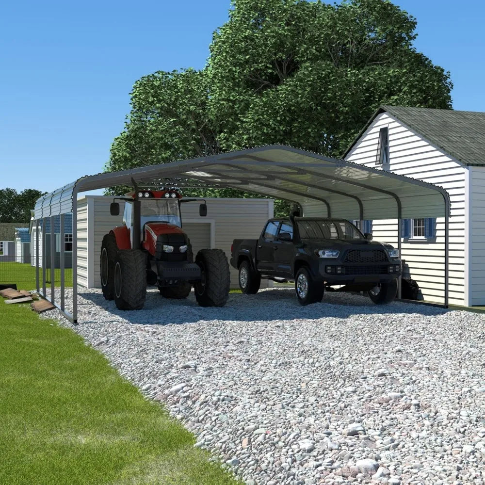 20' x 20' Outdoor Heavy Duty Metal Carport, Canopy