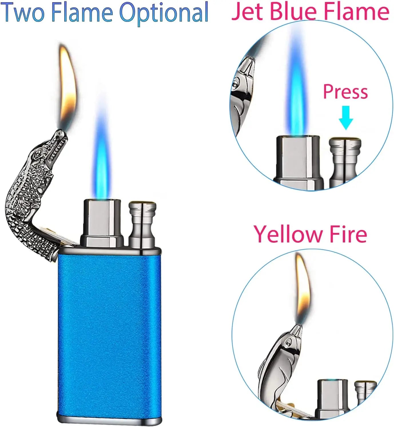 Windproof Jet Torch Lighter Refillable Butane