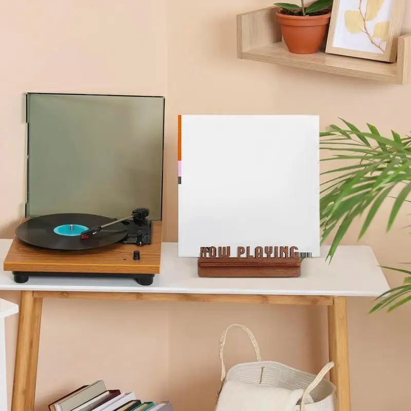 Wood Decorative Vinyl Record Holder